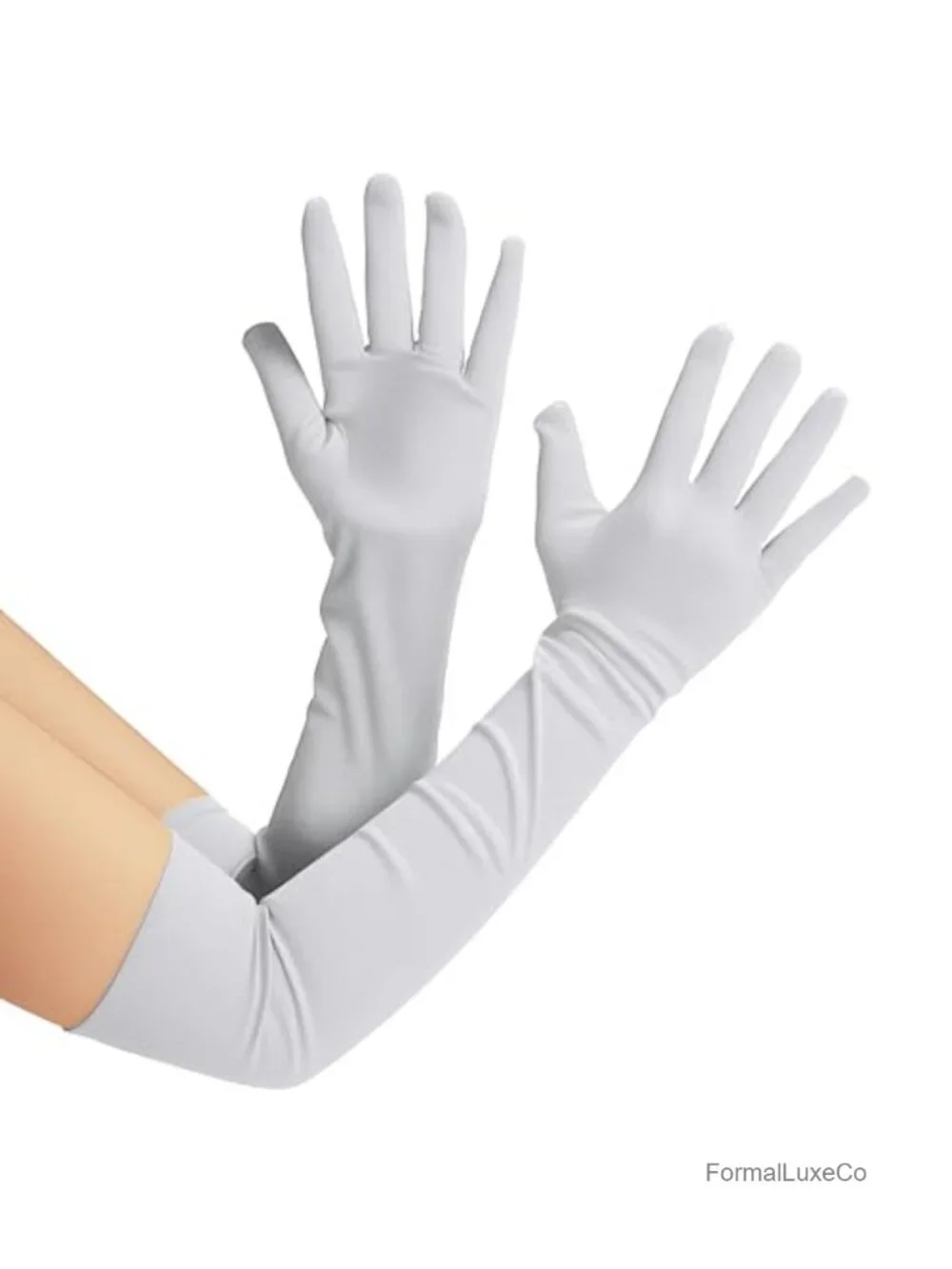 Elegant Satin Long Opera Gloves 1920s Vintage Bridal Costume Accessory